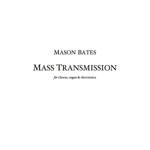 Mass Transmission - Piano/Vocal (Synth Version)