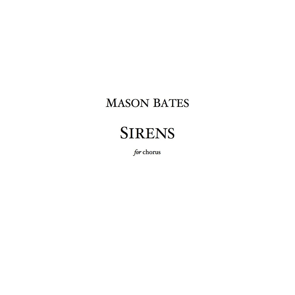 Sirens - SATB Version